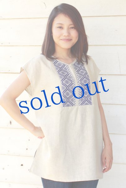 画像3: イダルゴ手織りと麻のトップス (3)