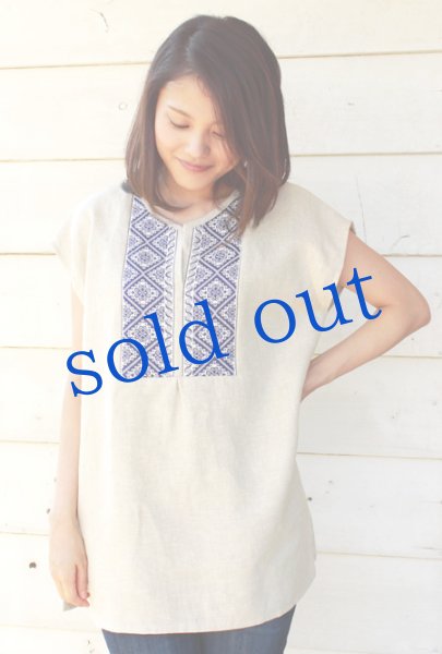 画像5: イダルゴ手織りと麻のトップス (5)