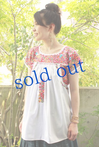 画像4: 最高級サンアントニーノ 刺繍チュニックブラウス　 (4)