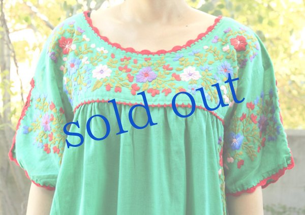 画像5: ガーゼ刺繍のチュニックワンピース　 (5)