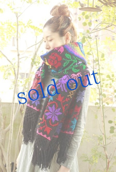 画像3: プエブラ州の大判ショール (3)