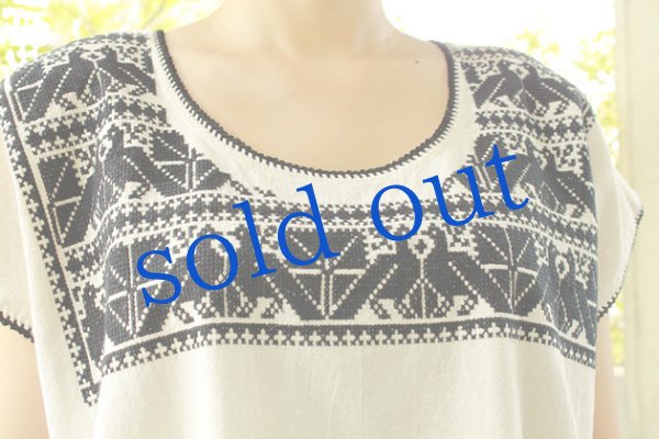 画像4: クロスステッチの刺繍ウィピルトップス (4)