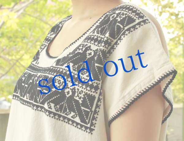 画像5: クロスステッチの刺繍ウィピルトップス (5)