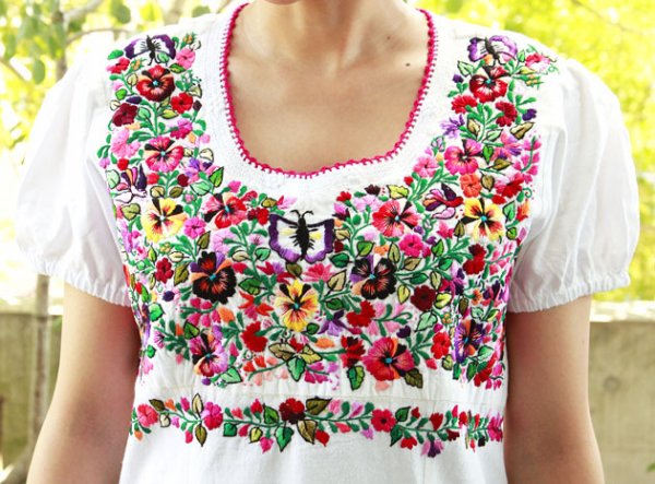 画像5: 「サンアントニーノ」 刺繍膝丈ドレス (5)