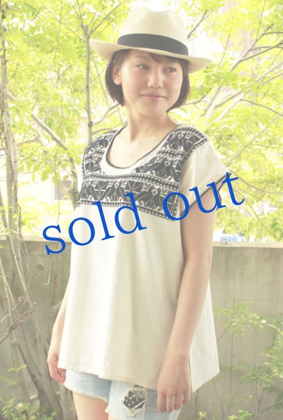 画像3: クロスステッチの刺繍ウィピルトップス (3)