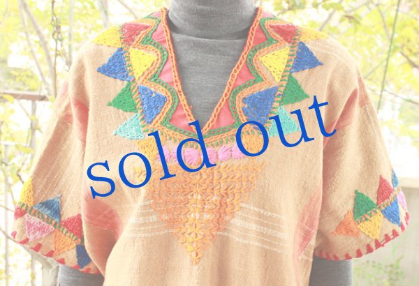 画像5: ミステコ族の手織りウィピルドレス　 (5)