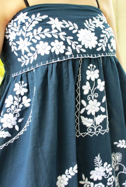画像5: メキシカン刺繍のベアトップチュニック (5)