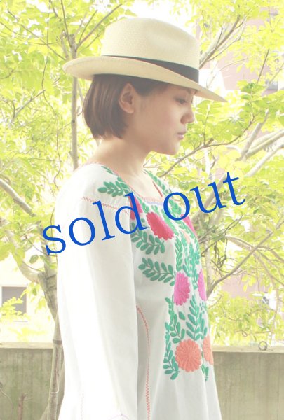 画像3: メキシコ刺繍長そでブラウス「チアパス」   (3)