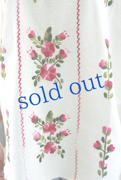 画像5: メキシコ刺繍ウィピルトップス (5)