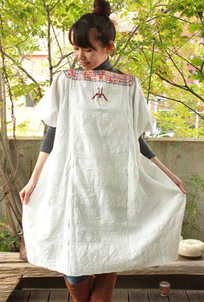 画像2: 総柄手織りピノテパ村のドレス