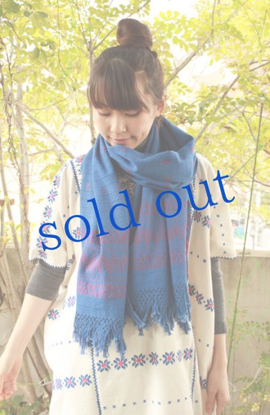 画像2: プエブラ州の縫い取り織ショール (2)