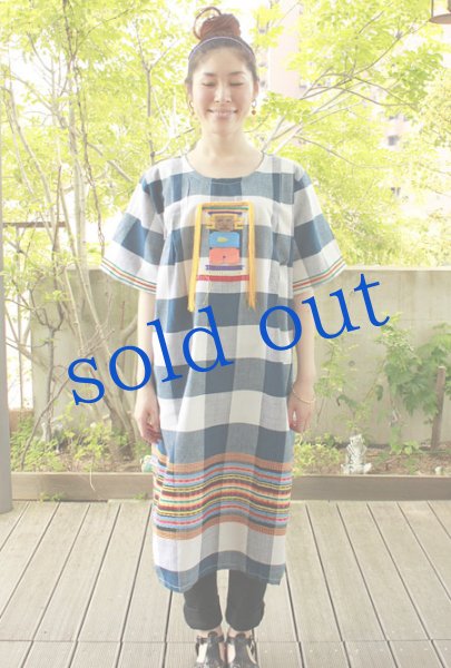 画像3: チェックの織生地ワンピース (3)