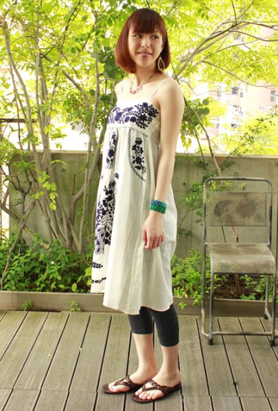 画像5: メキシカン刺繍のキャミソールチュニック　 (5)