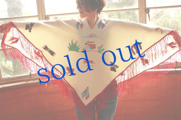 画像5: 手刺繍ポンチョ  (5)