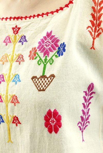画像3: ナワ族の刺繍ウィピルワンピース