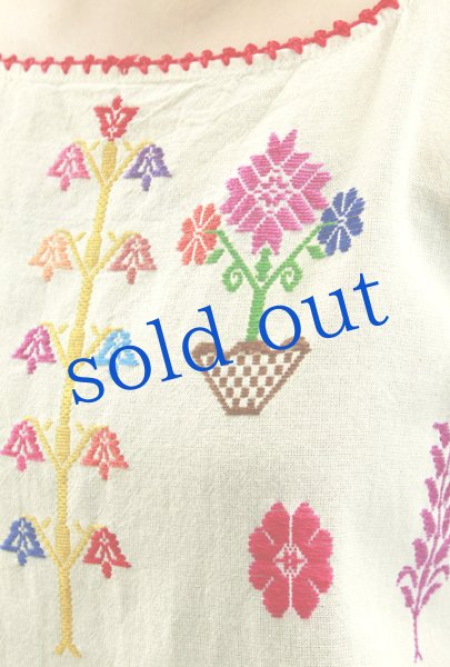 画像3: ナワ族の刺繍ウィピルワンピース (3)