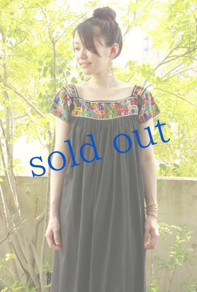 画像3: プエブラSan Pablitoビーズ刺繍のワンピース (3)