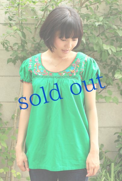 画像4: サンアントニーノ刺繍パフスリーブトップス　 (4)