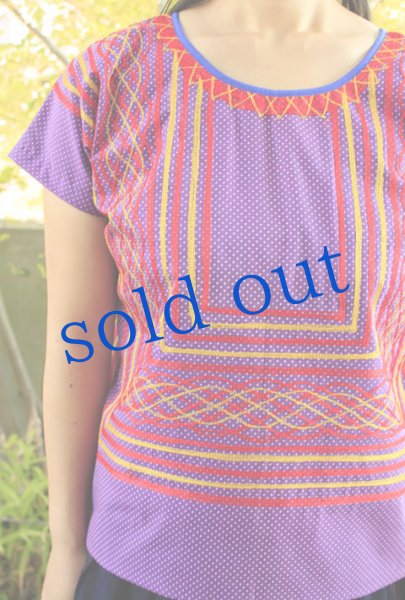 画像2: ウィピルトップスミシン刺繍 (2)