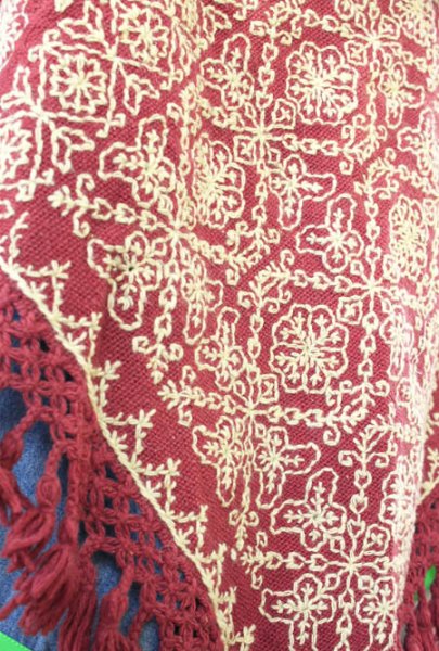 画像5: 手織り・手刺繍プエブラ州のポンチョ  (5)