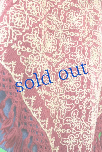 画像5: 手織り・手刺繍プエブラ州のポンチョ　 (5)