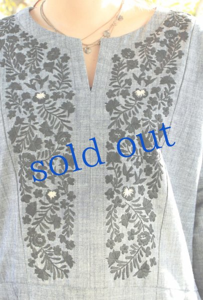 画像2: パンジーと小鳥のオリジナルワンピース　国内仕立て (2)