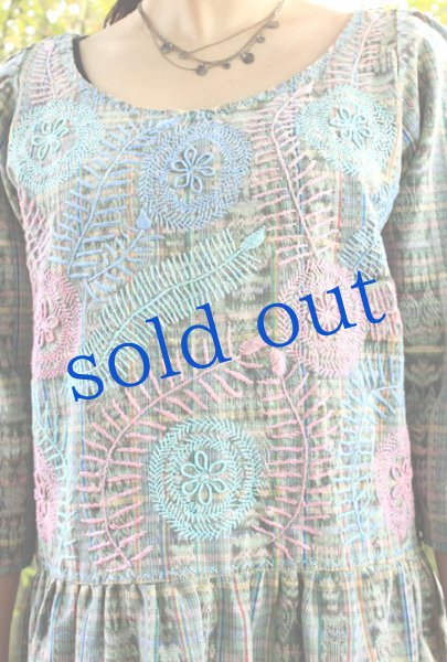 画像3: チアパス手織り生地のワンピース　 (3)