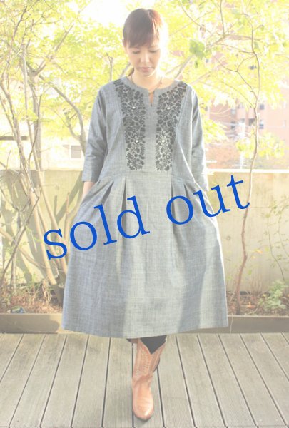 画像3: パンジーと小鳥のオリジナルワンピース　国内仕立て (3)