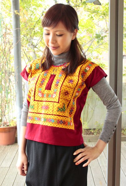 画像4: ウィピルトップスミシン刺繍  (4)