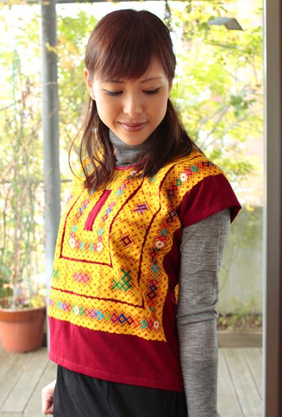 画像3: ウィピルトップスミシン刺繍  (3)