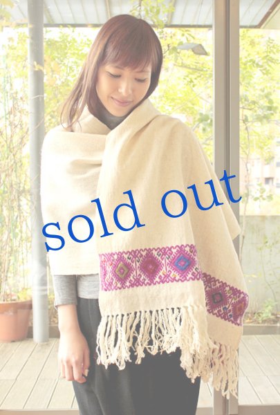 画像3: ララインサールの刺繍ショール　 (3)