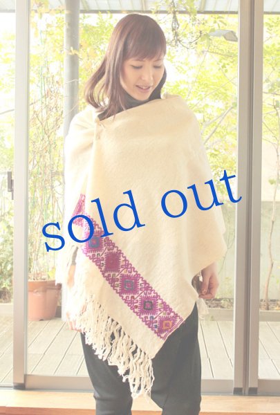画像2: ララインサールの刺繍ショール　 (2)