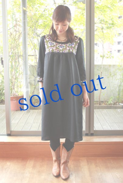 画像3: 洋服デザインの手刺繍ワンピース　 (3)