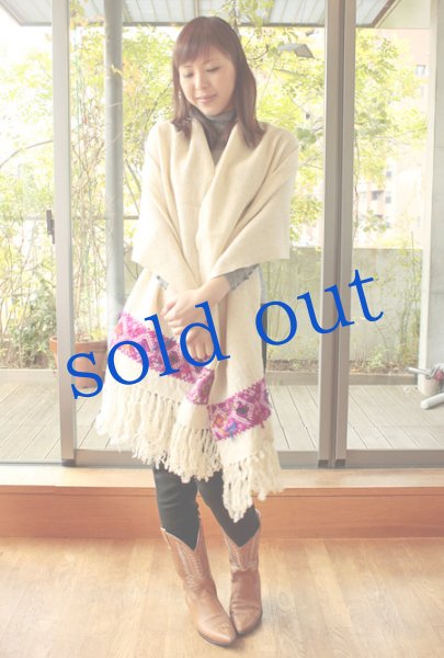 画像5: ララインサールの刺繍ショール　 (5)