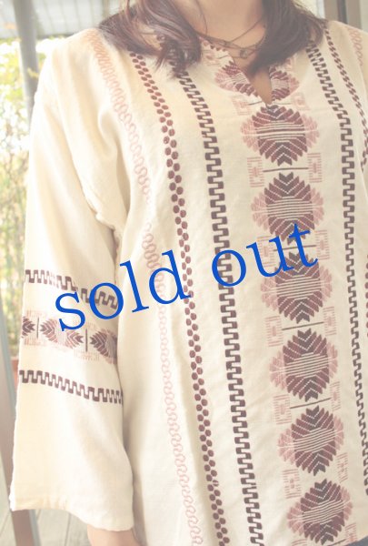画像2: グアテマラの織生地トップス (2)