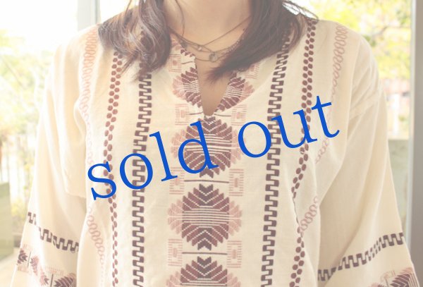 画像5: グアテマラの織生地トップス (5)