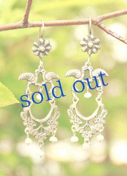 画像1: オアハカ小鳥のメキシコシルバーピアス (1)