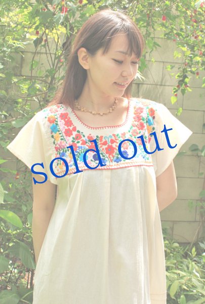 画像3: ゴージャス刺繍メキシコワンピース　 (3)