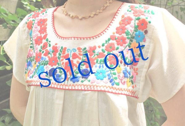 画像5: ゴージャス刺繍メキシコワンピース　 (5)