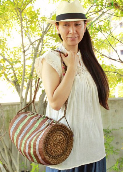 画像1: ユカタン椰子の編みバッグ