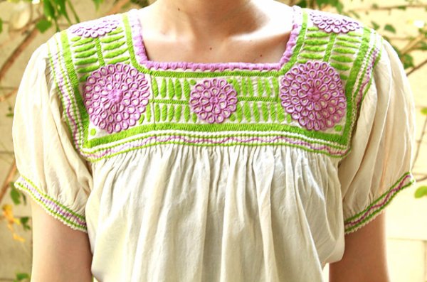 画像5: メキシコ刺繍ブラウス「チアパス」 (5)