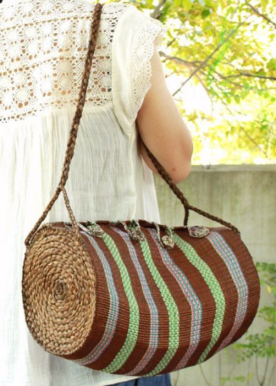画像2: ユカタン椰子の編みバッグ