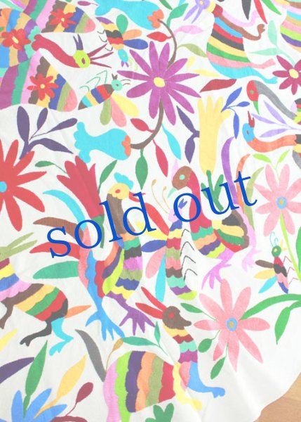 画像2: オトミの刺繍テーブルクロス (2)