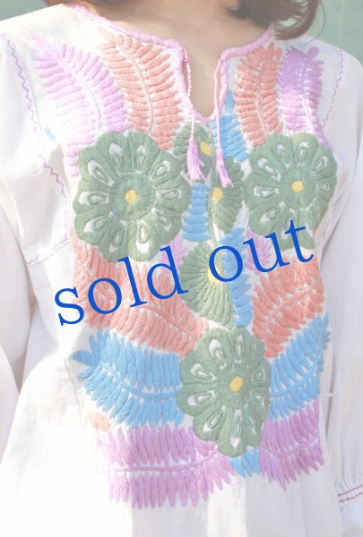 画像3: メキシコ刺繍ブラウス「チアパス」  (3)