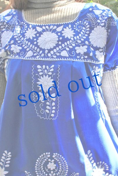 画像2: ゴージャス刺繍メキシコワンピース (2)