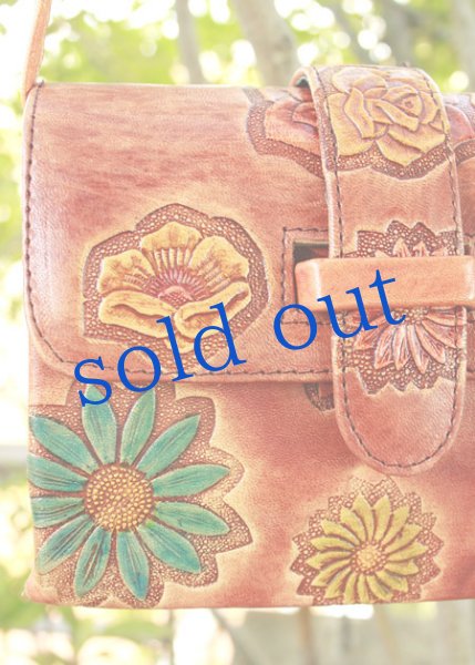 画像5: 本革・型押し・お花のショルダー　 (5)