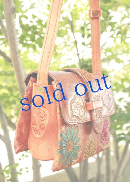 画像3: 本革・型押し・お花のショルダー　 (3)