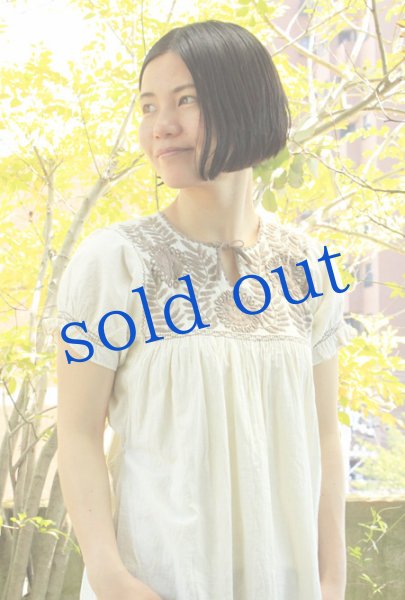 画像3: メキシコ刺繍長そでブラウス「チアパス」  (3)