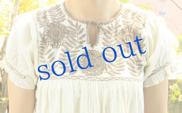 画像5: メキシコ刺繍長そでブラウス「チアパス」  (5)