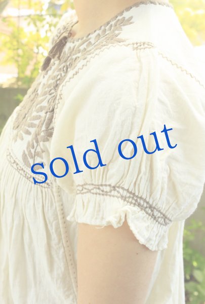 画像4: メキシコ刺繍長そでブラウス「チアパス」  (4)